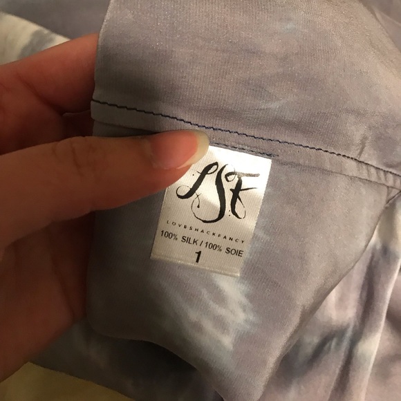 SOLD.Loveshackfancy Halter Neck Silk Tie Dye Dress - Picture 7 of 7